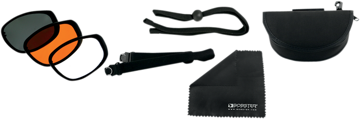 Bobster Sport & Street 2 Convertible Sunglasses - Matte Black - Interchangeable Lens Bssa201Ac