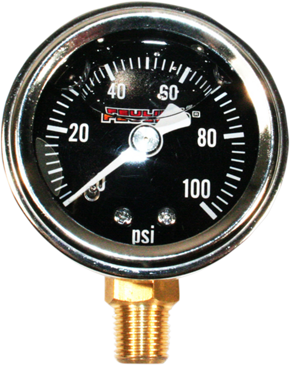 Feuling Oil Pump Corp. Liquid Filled Oil Pressure Gauge - 1.5" Dial - 1/8" Bottom Port - Black Face 9041