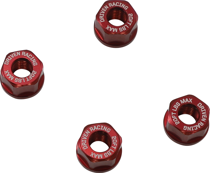 Driven Racing Aluminum Sprocket Nuts - Red - M8 X 1.25 Dsn-02-Rd