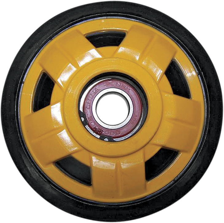 Parts Unlimited Idler Wheel With Bearing 6004-2Rs - Yellow - Group 17 - 141 Mm Od X 20 Mm Id