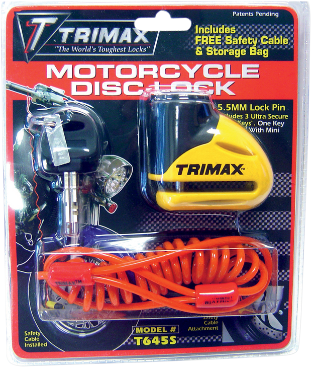 Trimax Disc Lock - Yellow - 5.5Mm T645S