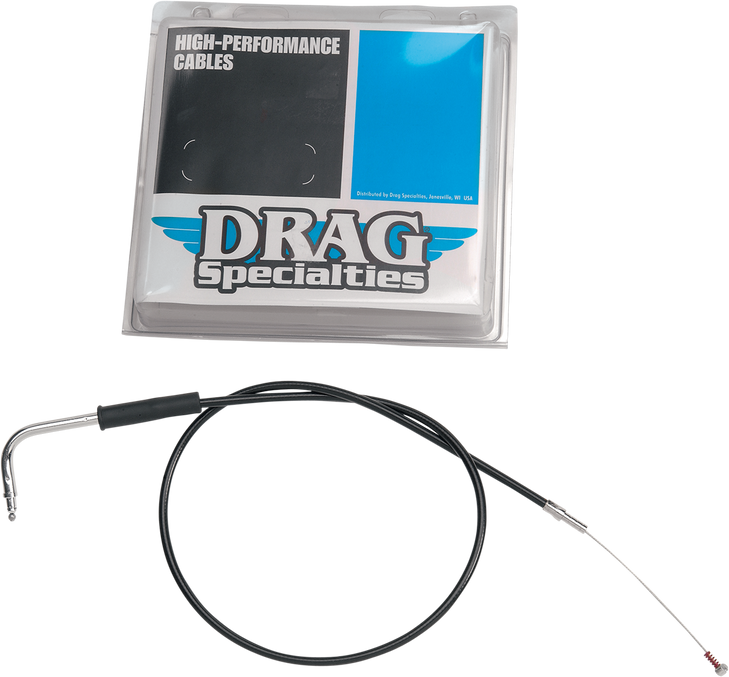 Drag Specialties Black Vinyl Idle Cable - 30" - Vinyl
