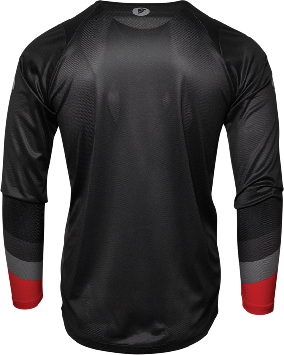 Thor Assist Long-Sleeve Jersey - Black/Heather Gray - Medium