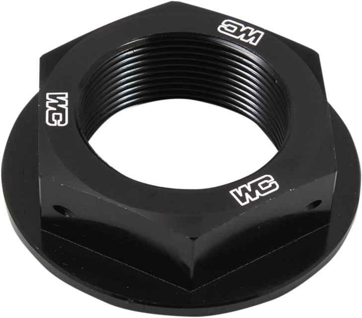 Works Connection Steering Stem Nut - Black - Yamaha 24-370