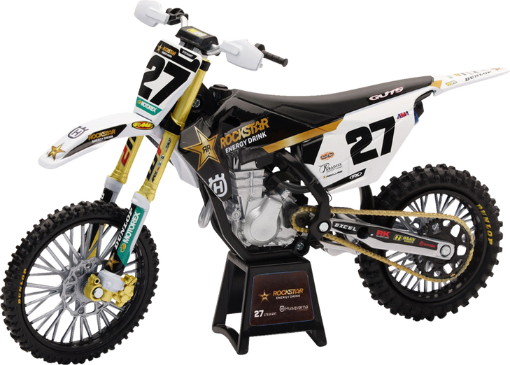 Rockstar Husqvarna Team Bike - Malcolm Stewart - 1:12 Scale - Blackwhite/Gold 58403