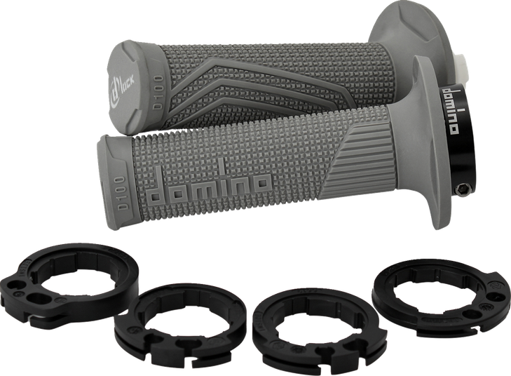 Domino D100 D-Lock Grips - Gray D10046C5200A9-0