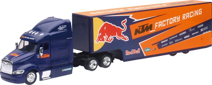 Peterbilt Red Bull Ktm Race Team Truck - 1:43 Scale - Blue/Orange 15973
