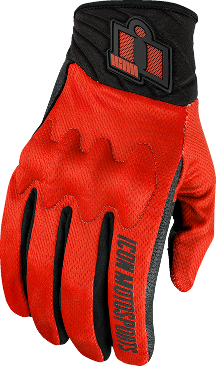 Icon Anthem3 Gloves - Red - 3Xl