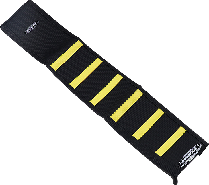 Sdg 6-Ribbed Seat Cover - Yellow Ribs/Black Top/Black Sides 95942Yk