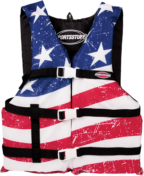 Airhead Sports Group Stars & Stripes Pfd Vest - Red/White/Blue - One Size 30098-15-A-Us