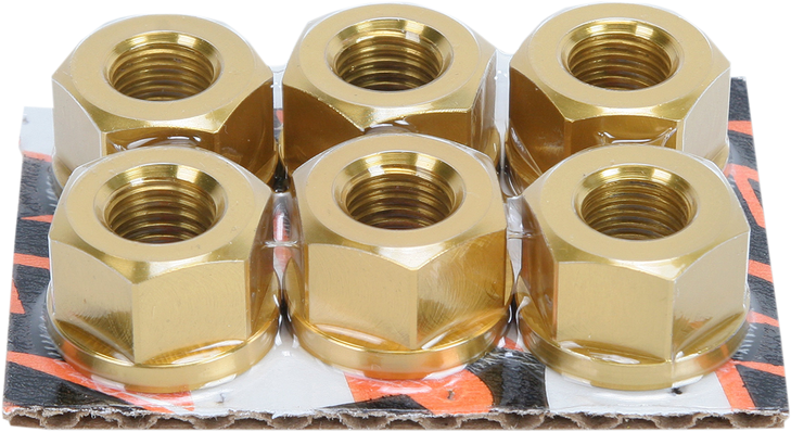 Driven Racing Aluminum Sprocket Nuts - Gold - M10 X 1.25 Dsngd