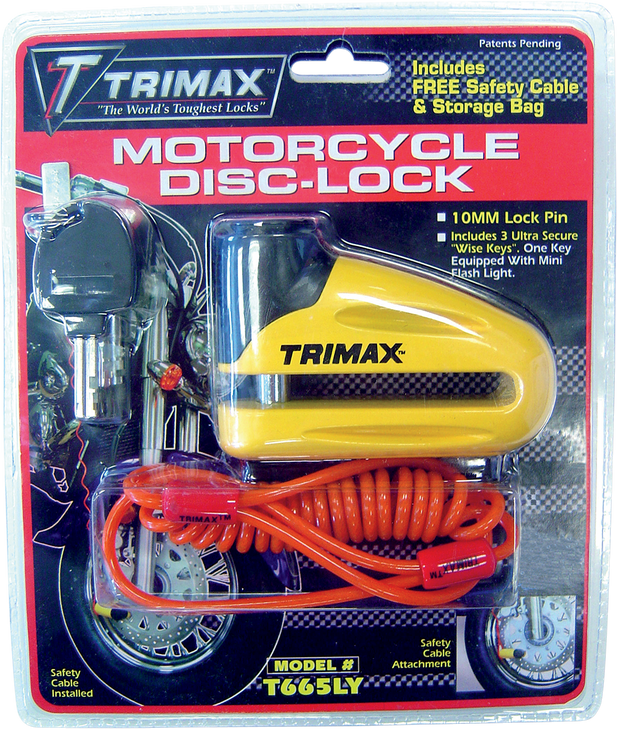 Trimax Disc Lock - Yellow - 10Mm T665Ly