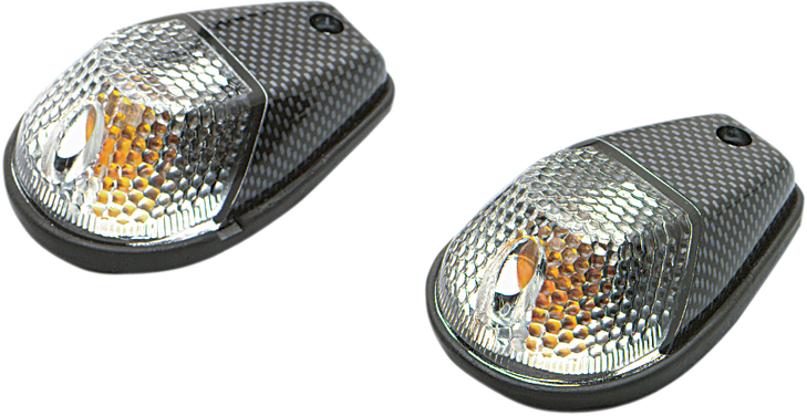 Flush Mount Marker Lights - Carbon/Clear 25-8015