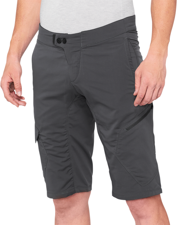 100% Ridecamp Shorts - Charcoal - Us 36 40029-00011