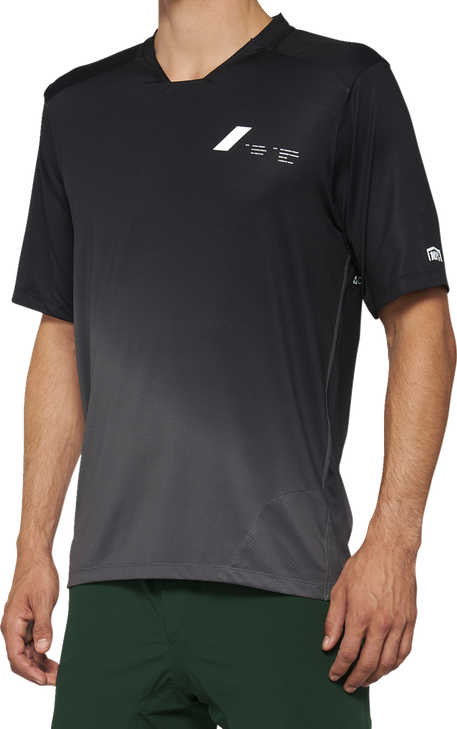 100% Celium Jersey - Short-Sleeve - Black/Charcoal - Large 40011-00002