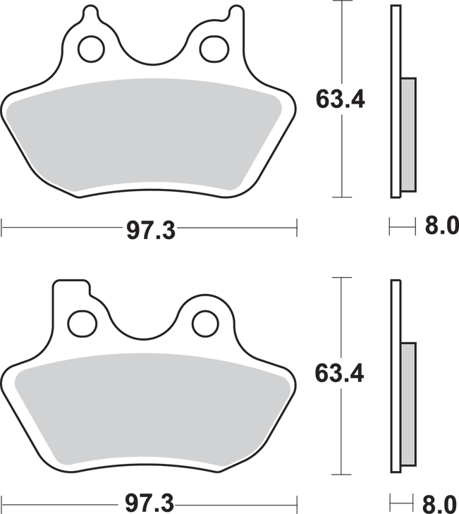 Sbs Sintered Brake Pads - Harley-Davidson 826H.Hs