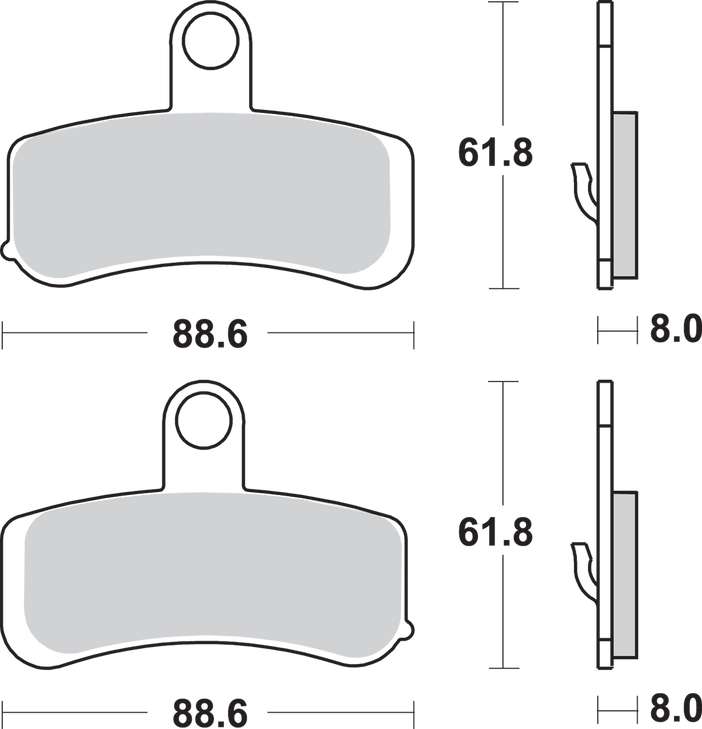 Sbs Sintered Brake Pads - Harley-Davidson 853H.Hs