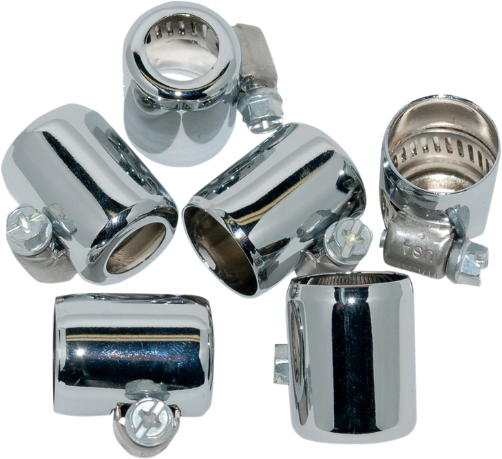 Namz Oil Line Hose Clamps - Chrome - 3/8" - 6-Pack Nhc-Ch206