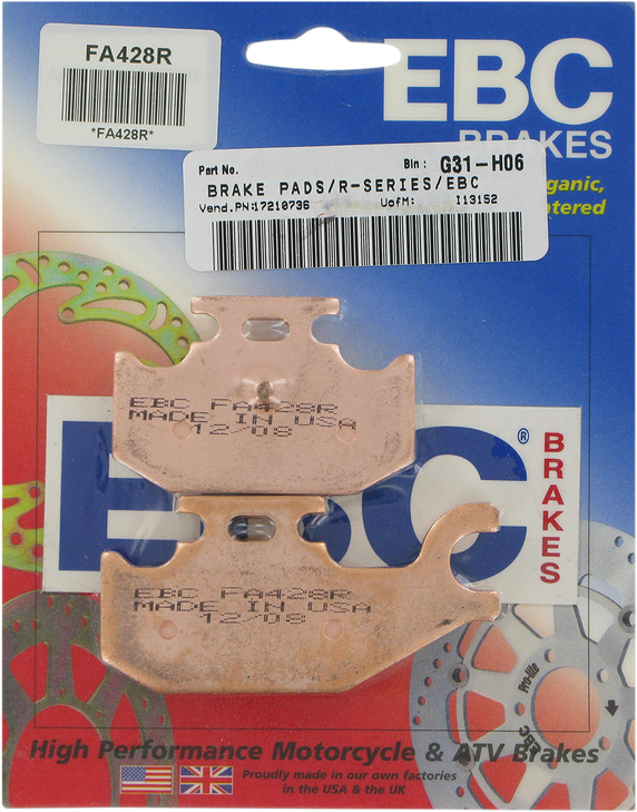 Ebc Sintered "R" Brake Pads Fa428R