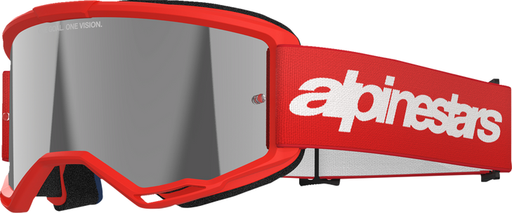 Vision 3 Goggle - Wordmark - Red - Silver Mirror 5103325-3094