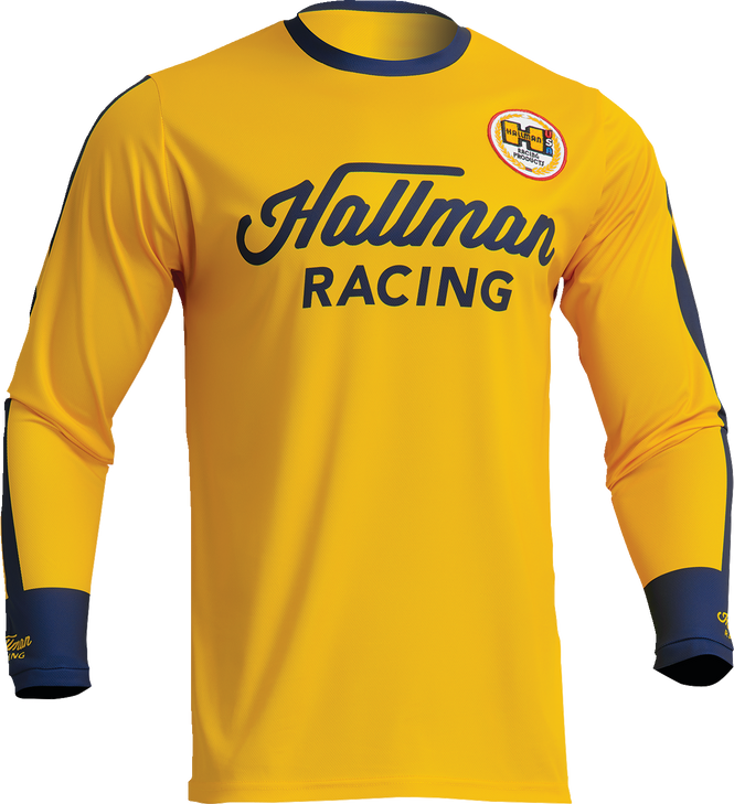 Thor Hallman Differ Roosted Jersey - Lemon/Navy - Small