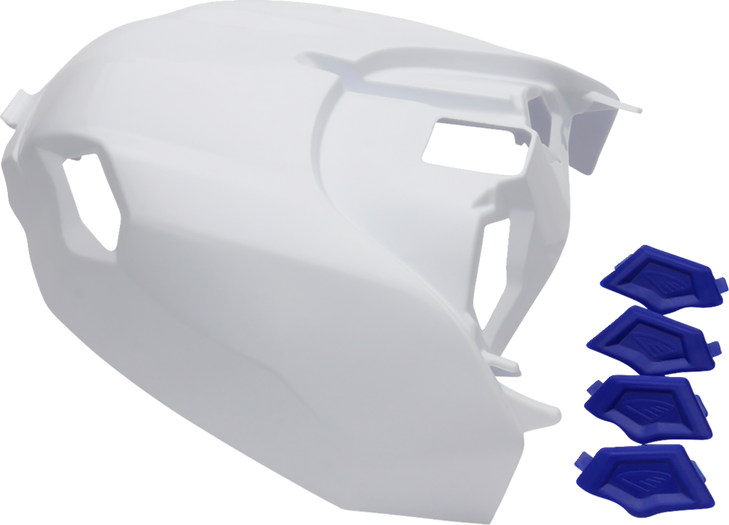 Air Box Cover - Vented - White - Yamaha 1Cyc-1789-30