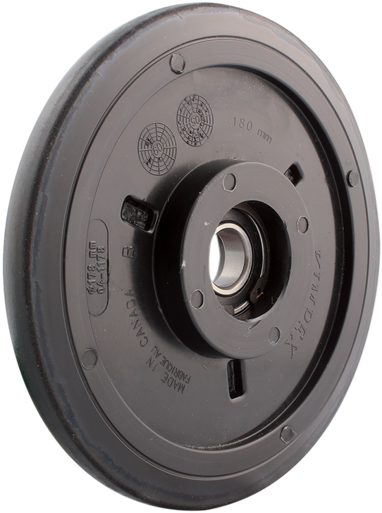 Kimpex Idler Wheel With Bearing 6004-2Rs - Black - Group 13 - 178 Mm Od X 20 Mm Id 298961