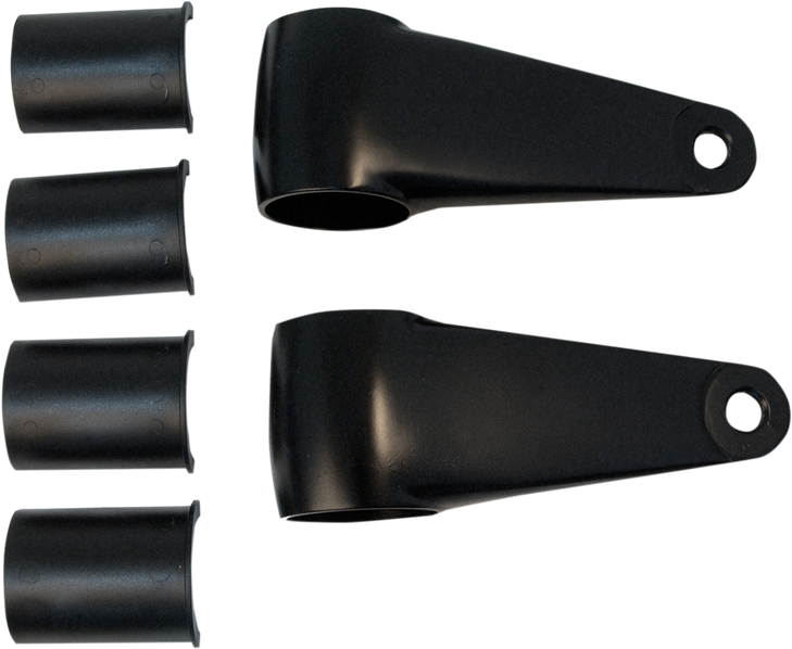 Emgo Headlamp Mounting Brackets - Black 66-35832