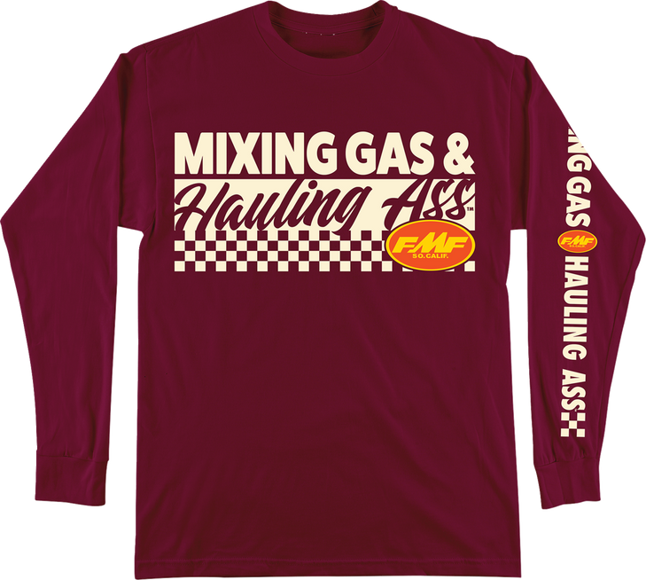 Fmf Tee Long Sleeve Mixin Maroon Lg Fa25119901Mrnlg