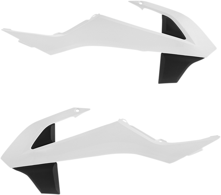 Acerbis Radiator Shrouds - White/Black 2449701035