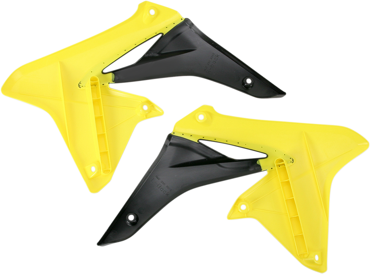 Acerbis Radiator Shrouds - Yellow/Black 2171911017