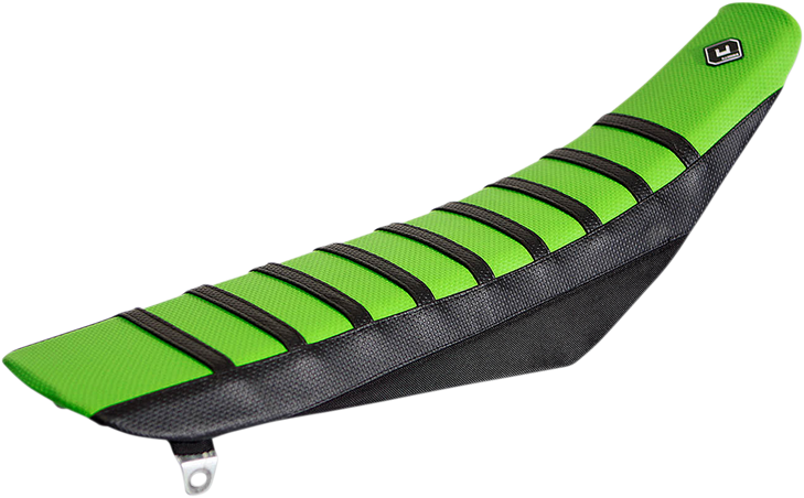Flu Designs Inc. Pro Rib Seat Cover - Green/Black - Kx '09-'12 25503