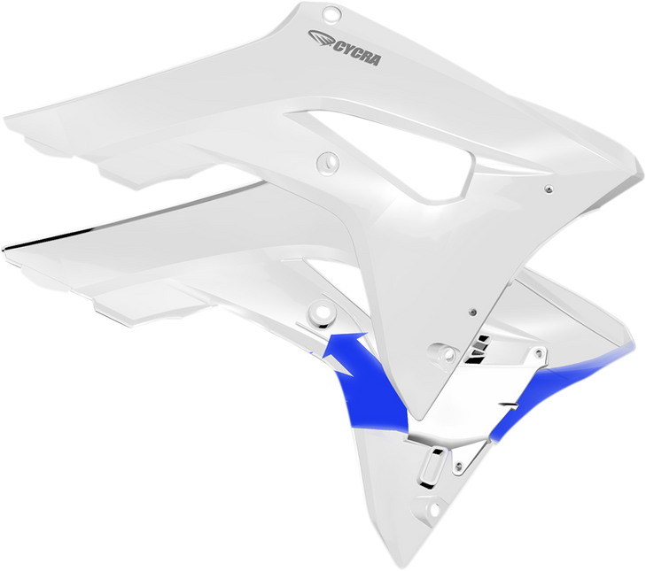 Cycra Powerflow Shrouds - White 1Cyc-1889-42