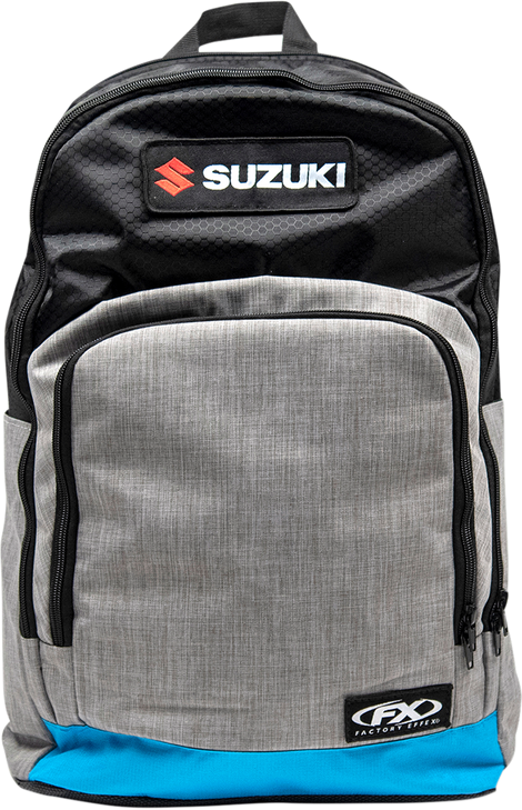 Factory Effex Suzuki Standard Backpack - Black/Gray/Blue 23-89410
