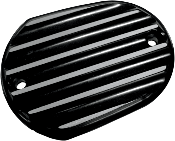 Joker Machine Master Cylinder Cover - Brake - Front - Finned - Black 10-380B