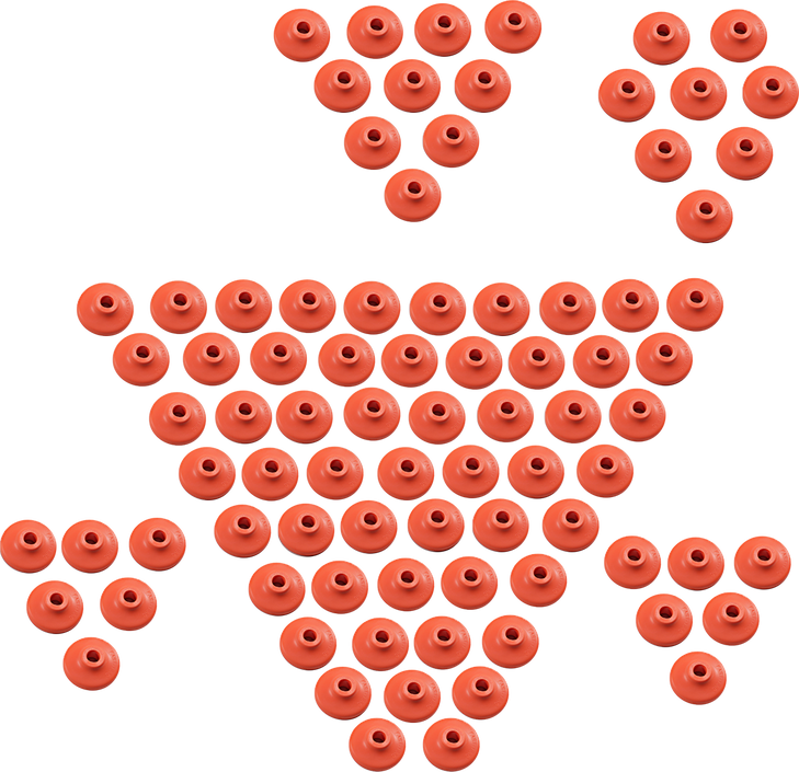 Fast-Trac Backer Plates - Orange - Single - 84 Pack 653Spo-84