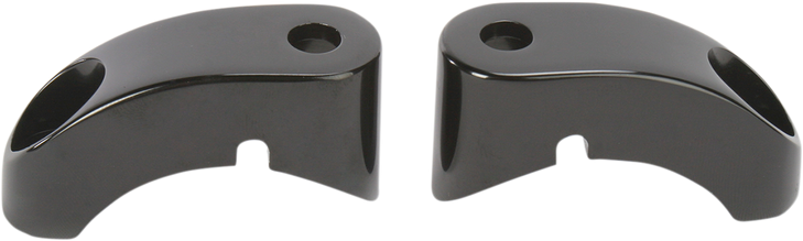 Arlen Ness Turn Signal Mounts - 39 Mm Front Forks - Black 12-738