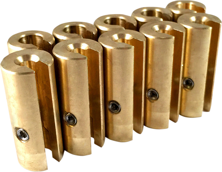 No-Mar Wheel Weights - Re-Usable - 1-1/2 Oz - Brass - 10 Pack Wt-Spk10Br-150
