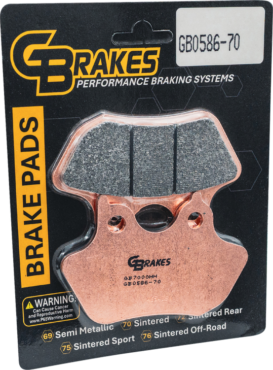 Gbrakes Brake Pad Hh Sintered Gb0586-70 Gb0586-70