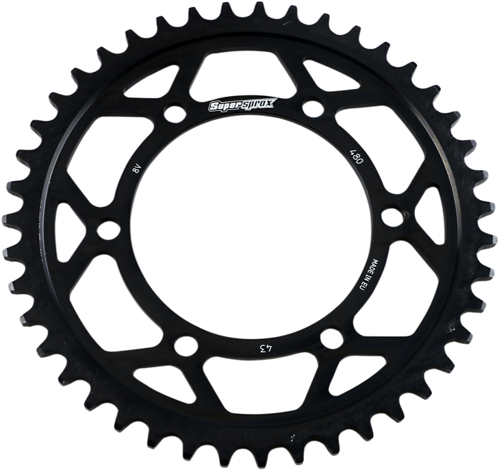 Supersprox Edge Rear Sprocket - Black - 43 Tooth Rfa-480-43-Blk