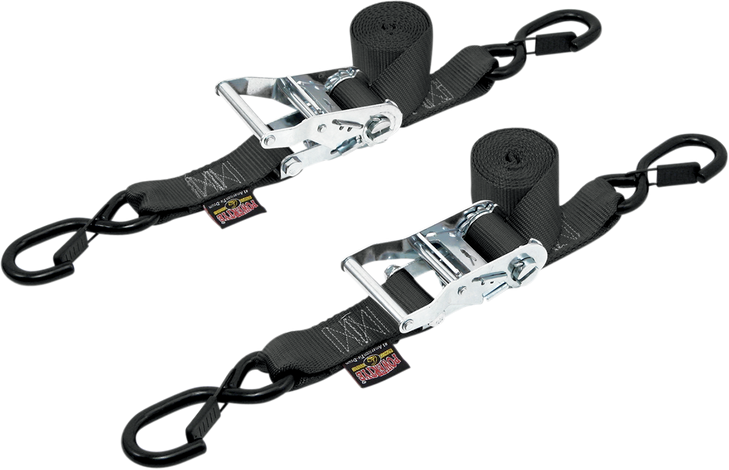 Powertye Mfg. Ratchet Tie-Downs - 1-1/2" X 6-1/2' - Black 30572-S