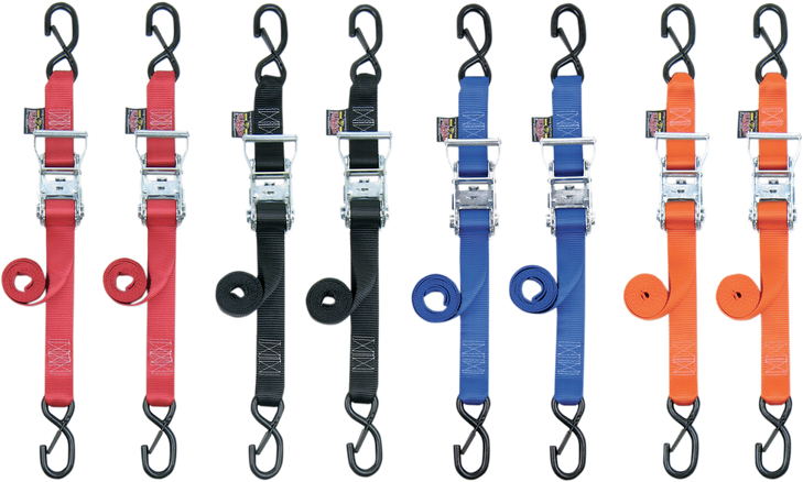 Powertye Mfg. Ratchet Tie-Downs - 1-1/2" X 6-1/2' - Orange 30579-S