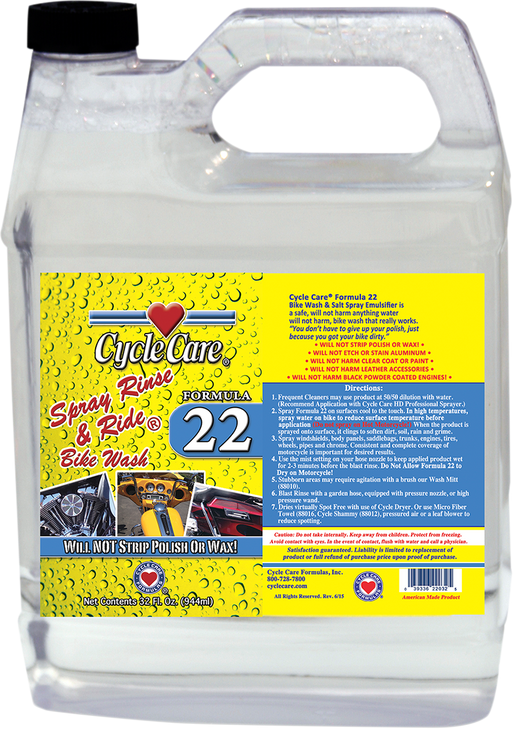Cycle Care Formulas Formula 22 Spray & Ride - 1 U.S. Gal. 22128