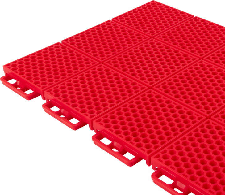 Protech Smooth Flooring - Red - 8 Pcs 13610-2