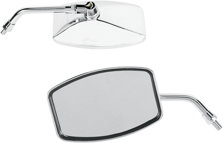 Emgo Mirror - "Big One"/Cruiser - Side View - Rectangle - M10 X 1.25 | M10 X 1.25 (Left Hand) - Chrome 20-42464
