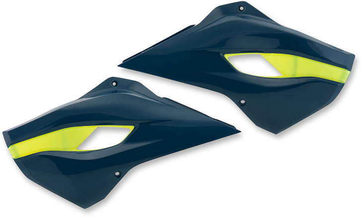 Acerbis Radiator Shrouds - Dark Blue/Yellow 2393410114