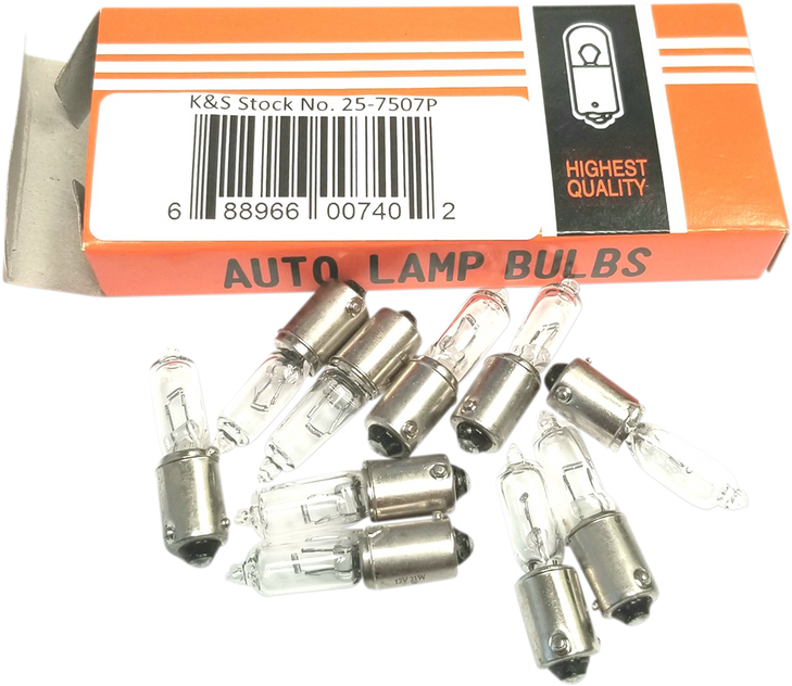 K&S Technologies 10 Pack Replacement Bulbs 25-7507P