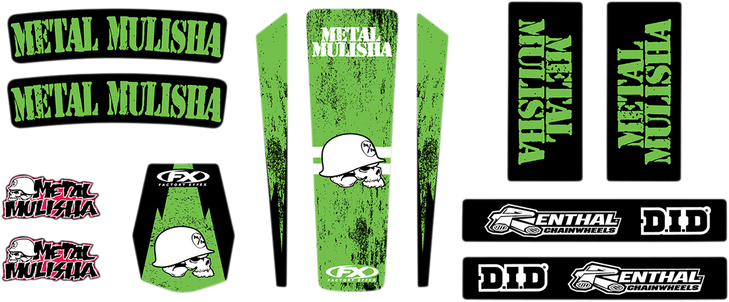 Factory Effex Trim Kit Graphic - Metal Mulisha - Kawasaki 23-50160