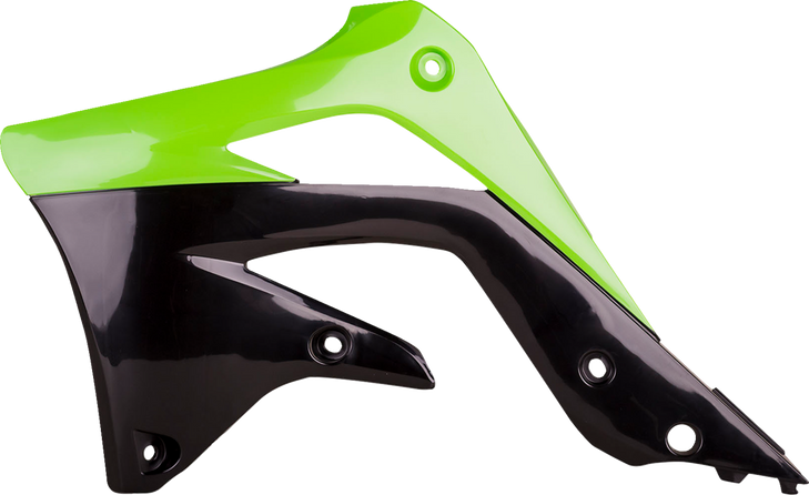 Polisport Radiator Cover - Oem Green/Black - Kx 450F 8415900001