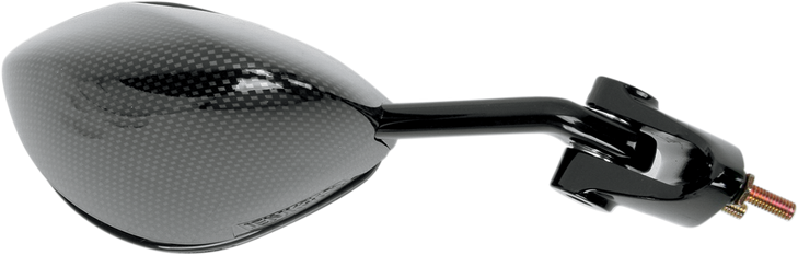 Emgo Mirror - Side View - Black/Carbon Fiber - Rectangle - Right - Kawasaki 20-43063